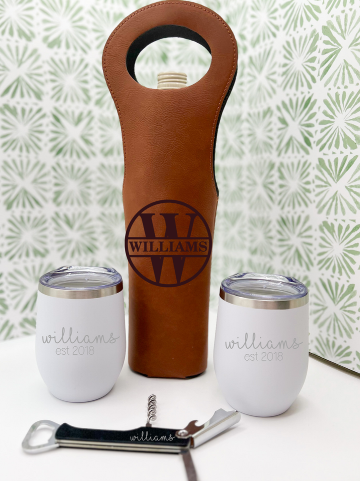 Wine Down Set - Tumblers, Wine Tote and Wine Opener