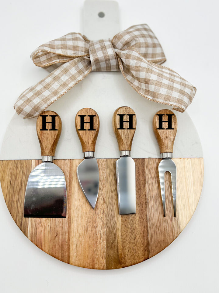 Charcuterie Chic - Serving Board and Cheese Knife Set